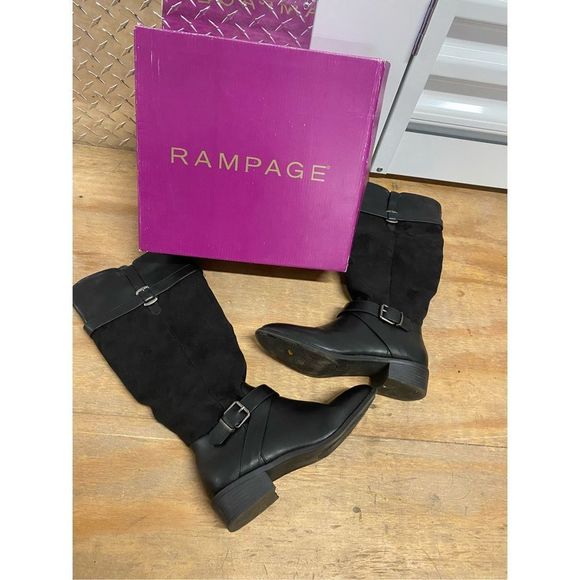 Rampage IOB Imagine Women's Black Knee Boots, Size 6.5 - Picture 1 of 12